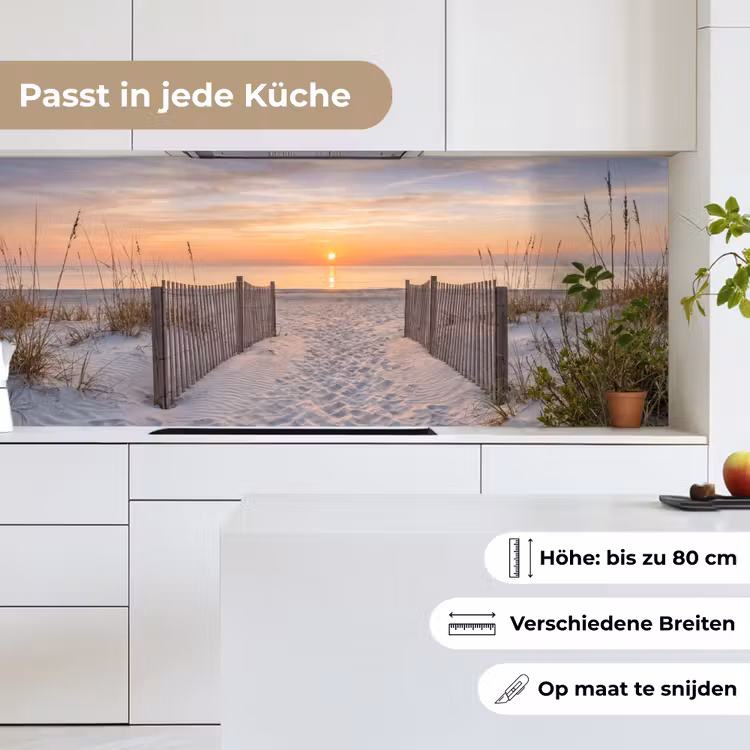 Zonsondergang - Strand - Zand keuken achterwand 2 middel -sfeer4_DE
