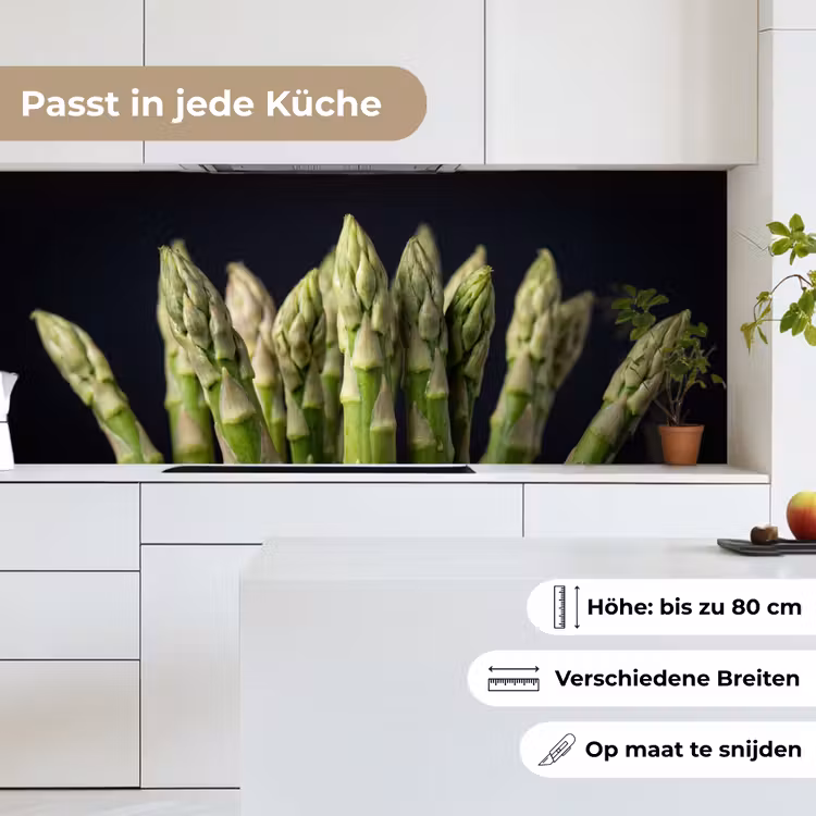 Asperges - Groen - Zwart keuken achterwand 2 middel -sfeer4_DE