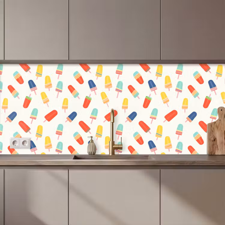 IJsjes - Speels - Kleurrijk keuken achterwand 2 middel 871 zz_3dshopping