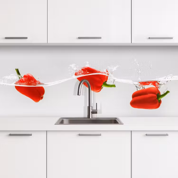 Splash - Groente - Rood keuken achterwand 2 middel -3d