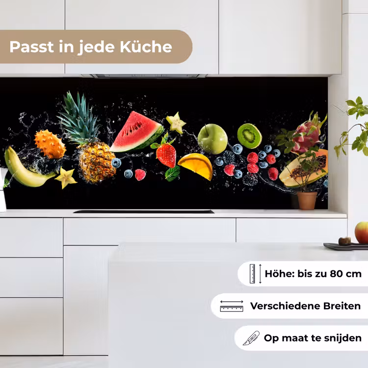 Splash - Fruit - Zwart keuken achterwand 2 middel -sfeer4_DE