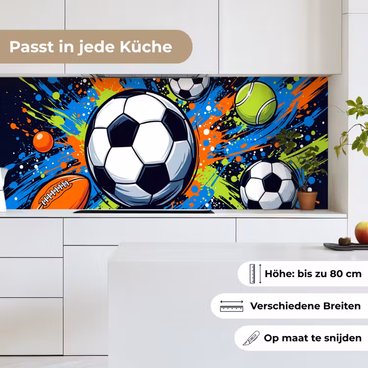 Sport - Ballen - Kleurrijk keuken achterwand 2 middel -sfeer4_DE