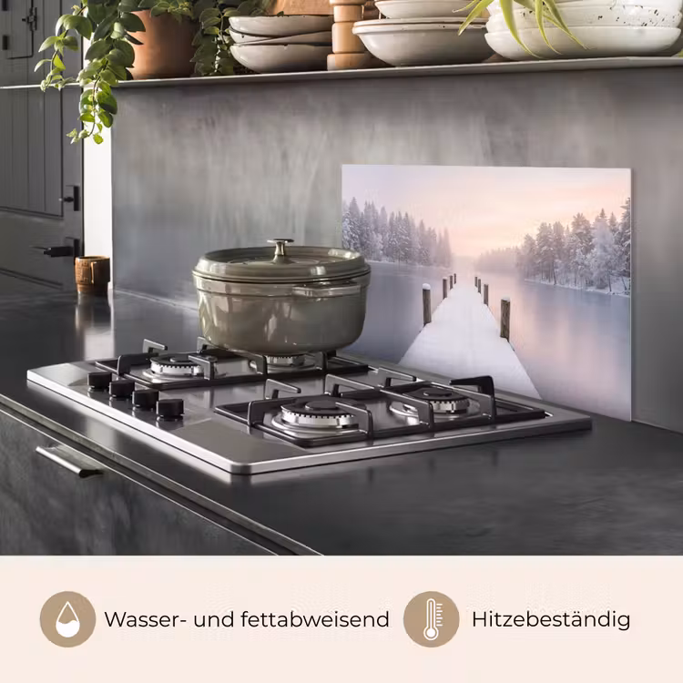 Steiger - Meer - Mist - Winter - Serene keuken achterwand spatscherm klein -usp_DE