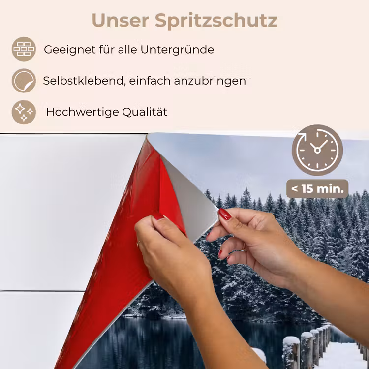 Steiger - Meer - Sneeuw - Bergen - Rustgevend keuken achterwand spatscherm klein -spatscherm_DE