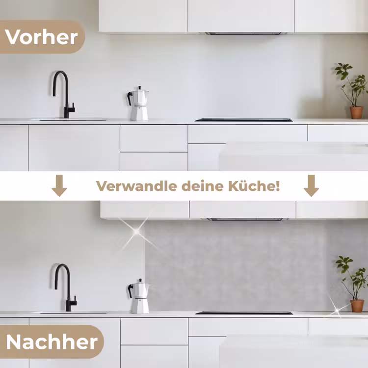Steen - Patronen - Beton keuken achterwand 2 middel 871 -voor-na_DE