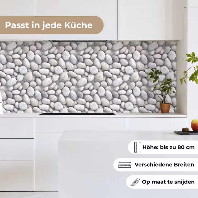 Steentjes - Grijs - Ovaal keuken achterwand 2 middel 871 -sfeer4_DE