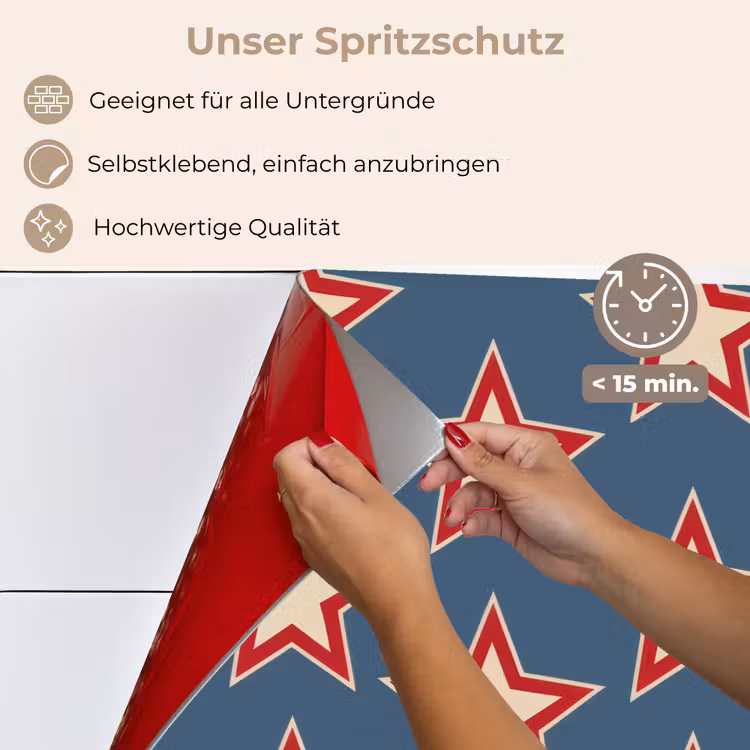 Ster - Klassiek - Blauw keuken achterwand spatscherm klein 900 -spatscherm_DE