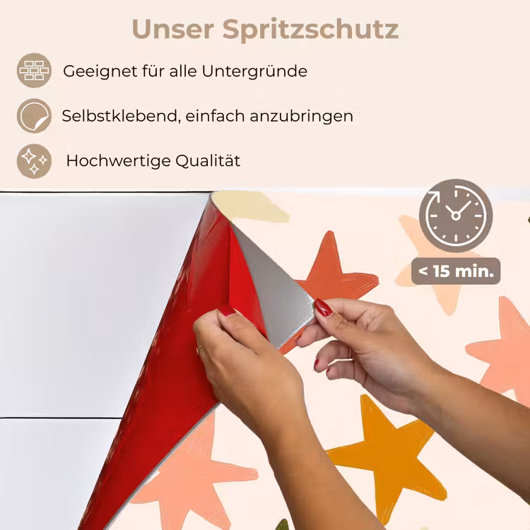 Sterren - Patroon - Kleurrijk keuken achterwand spatscherm klein 900 -spatscherm_DE