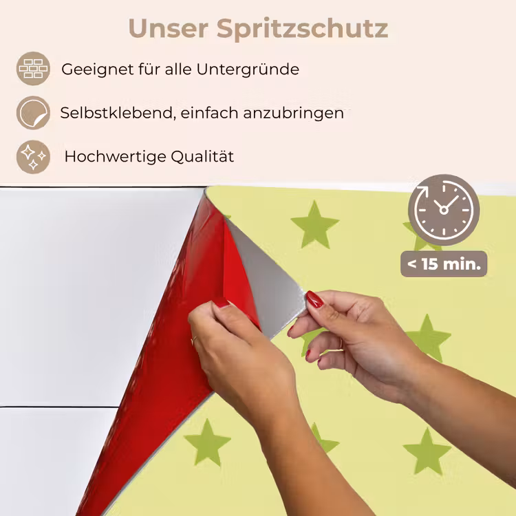 Sterren - Patroon - Groen keuken achterwand spatscherm klein 900 -spatscherm_DE