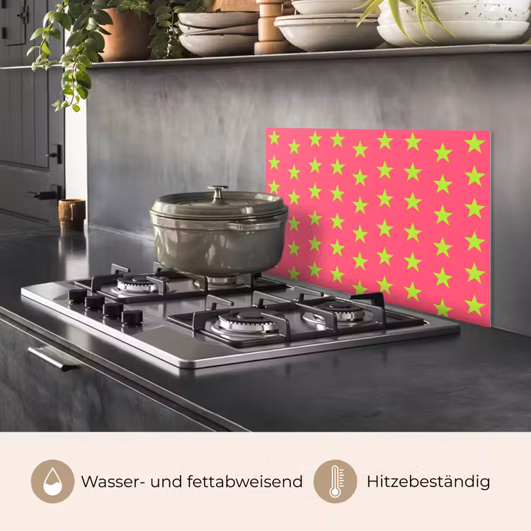 Sterren - Patroon - Roze keuken achterwand spatscherm klein 900 -usp_DE