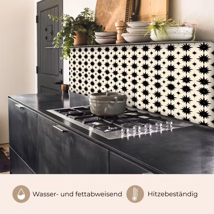 Stervormen - Geometrisch - Zwart keuken achterwand 2 middel 871 -usp_DE