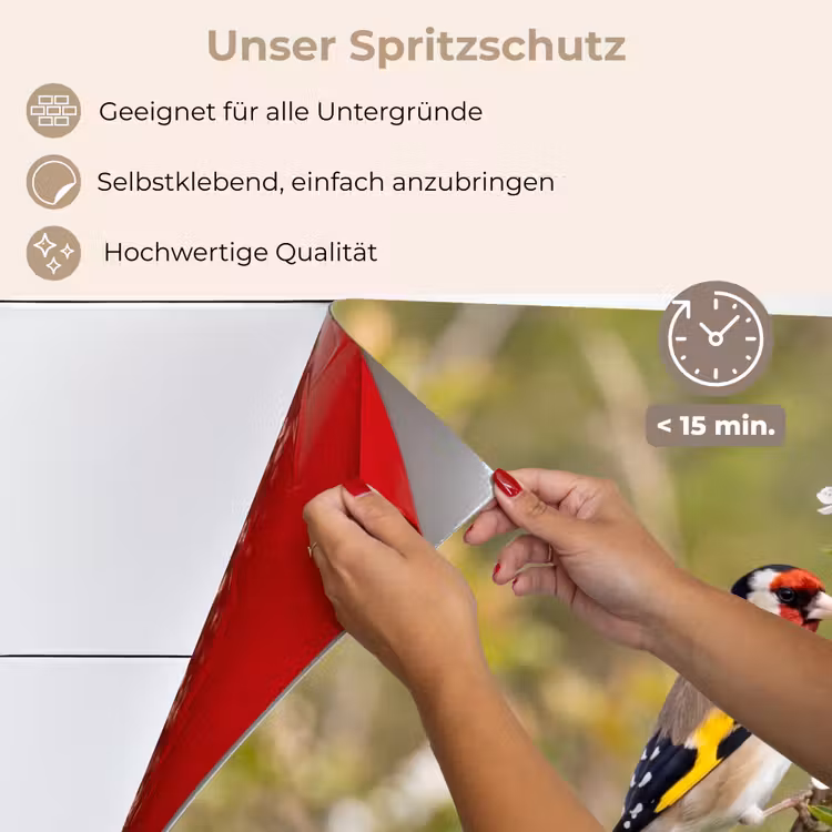 Putter - Bloesem - Lente - Natuur - Kleurrijk keuken achterwand spatscherm klein -spatscherm_DE