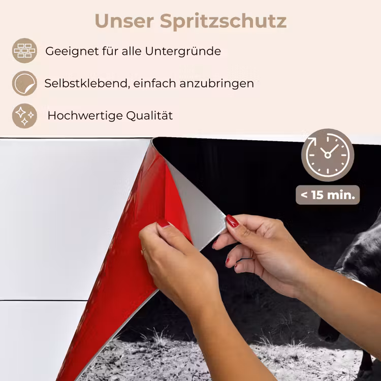 Stier - Schaduw - Dieren - Contrast - Zwart-wit keuken achterwand spatscherm klein -spatscherm_DE
