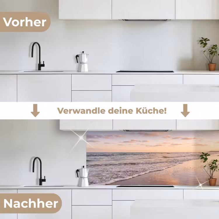 Strand - Branding - Wolken keuken achterwand 2 middel -voor-na_DE
