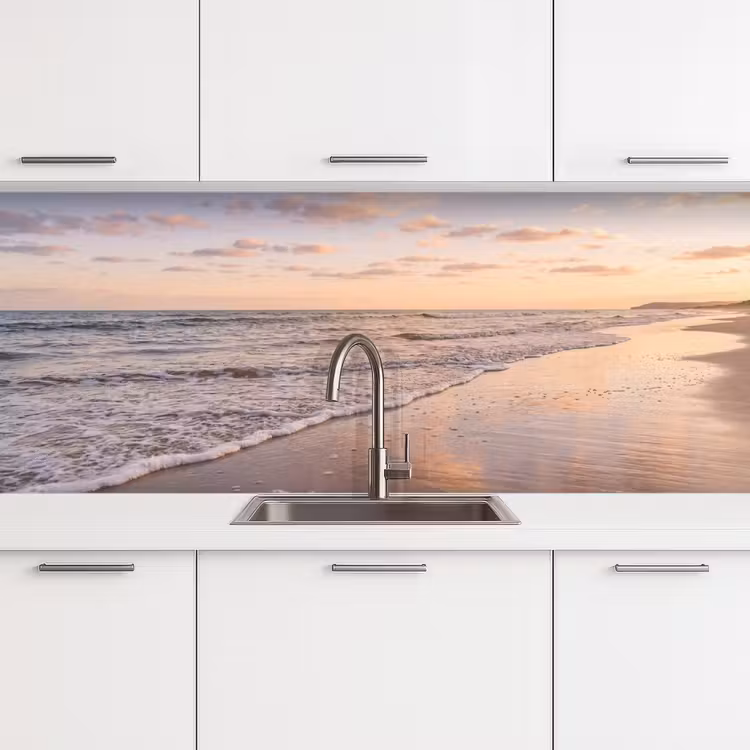 Strand - Branding - Wolken keuken achterwand 2 middel -3d