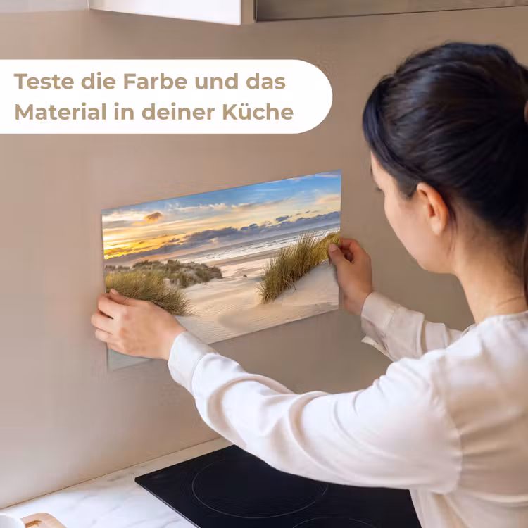 Strand - Duin - Gras - Zonsondergang - Zee keuken achterwand sample klein -USP_sampleDE