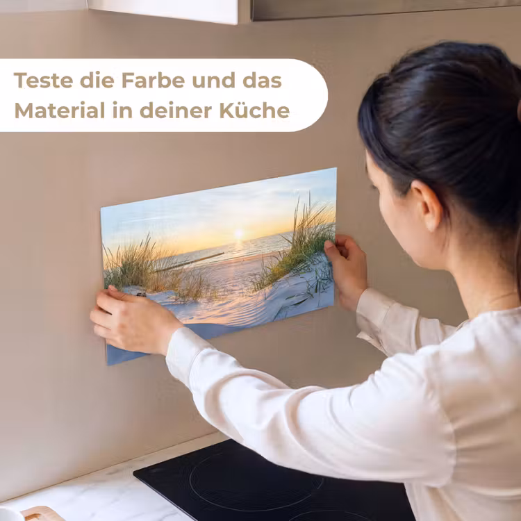 Strand - Zon - Duin - Gras - Zand - Horizon keuken achterwand sample klein -USP_sampleDE
