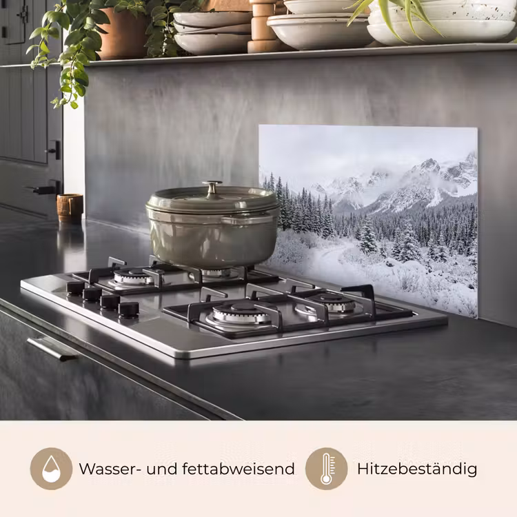 Weg - Bergen - Sneeuw - Naaldbos - Avontuurlijk keuken achterwand spatscherm klein -usp_DE