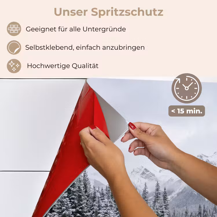 Weg - Bergen - Sneeuw - Naaldbos - Avontuurlijk keuken achterwand spatscherm klein -spatscherm_DE