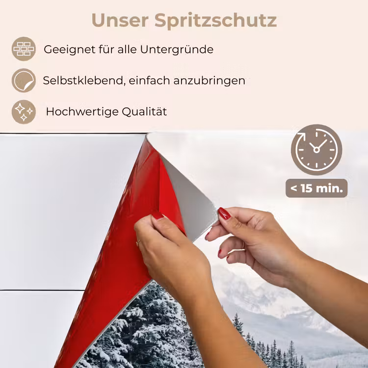 Weg - Sneeuw - Naaldbos - Winter - Avontuurlijk keuken achterwand spatscherm klein -spatscherm_DE