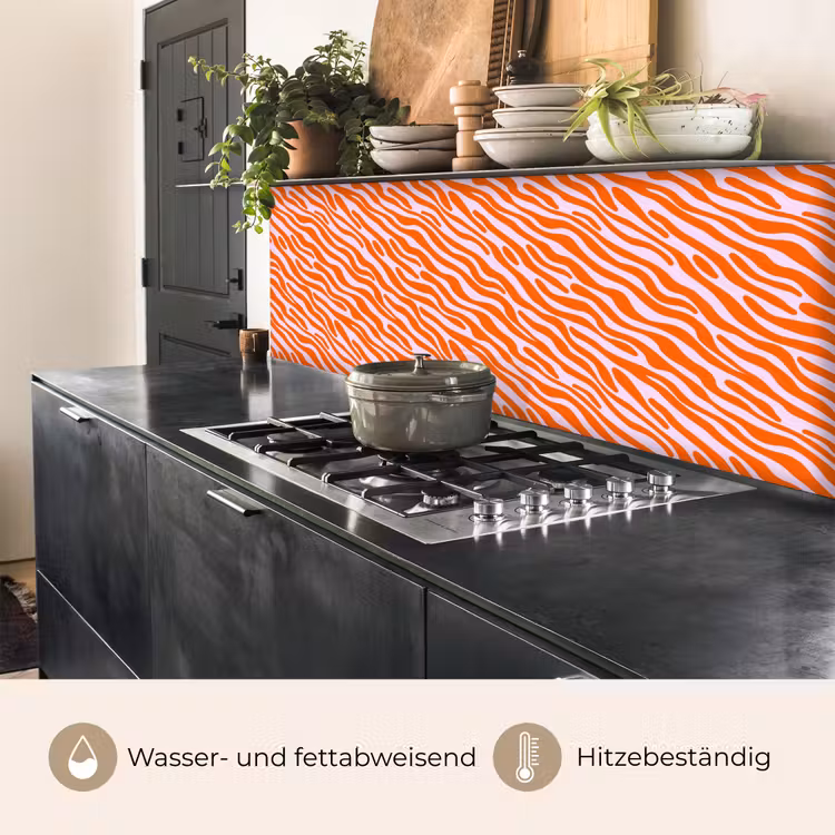 Strepen - Dynamisch - Oranje keuken achterwand 2 middel 871 -usp_DE