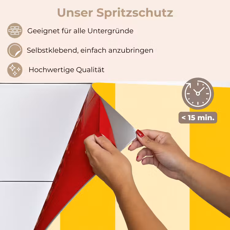 Strepen - Klassiek - Geel keuken achterwand spatscherm klein 900 -spatscherm_DE