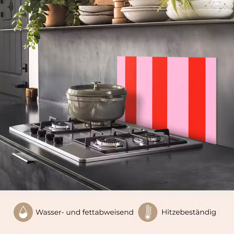 Strepen - Klassiek - Roze keuken achterwand spatscherm klein 900 -usp_DE