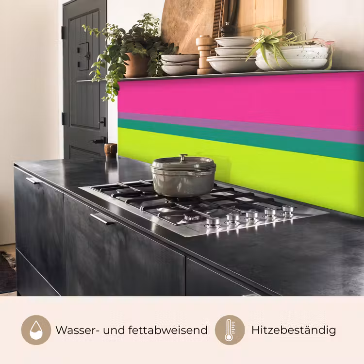 Strepen - Modern - Kleurrijk keuken achterwand 2 middel -usp_DE
