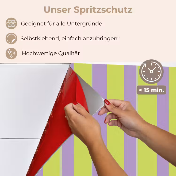 Strepen - Patroon - Groen keuken achterwand spatscherm klein 900 -spatscherm_DE