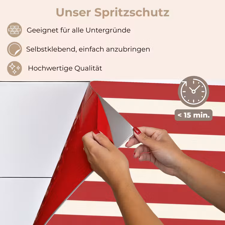 Strepen - Patroon - Rood keuken achterwand spatscherm klein 900 -spatscherm_DE