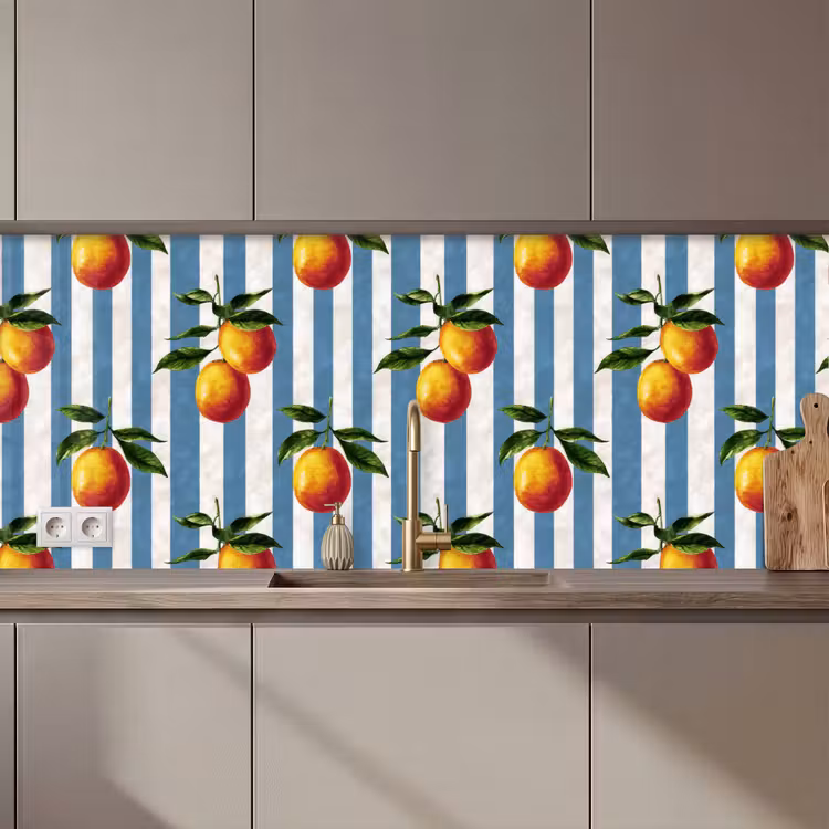 Strepen - Citroen - Blauw keuken achterwand 2 middel 871 zz_3dshopping
