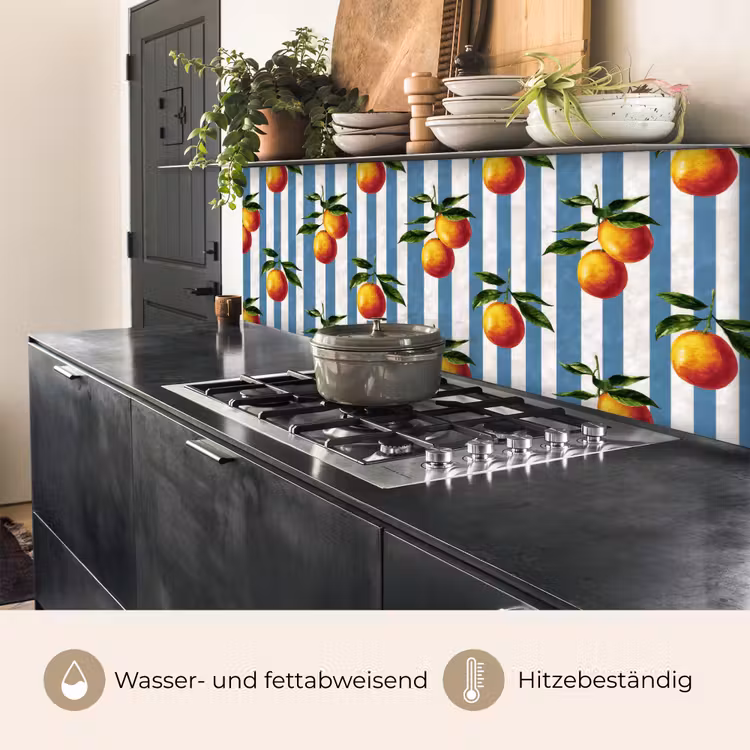 Strepen - Citroen - Blauw keuken achterwand 2 middel 871 -usp_DE