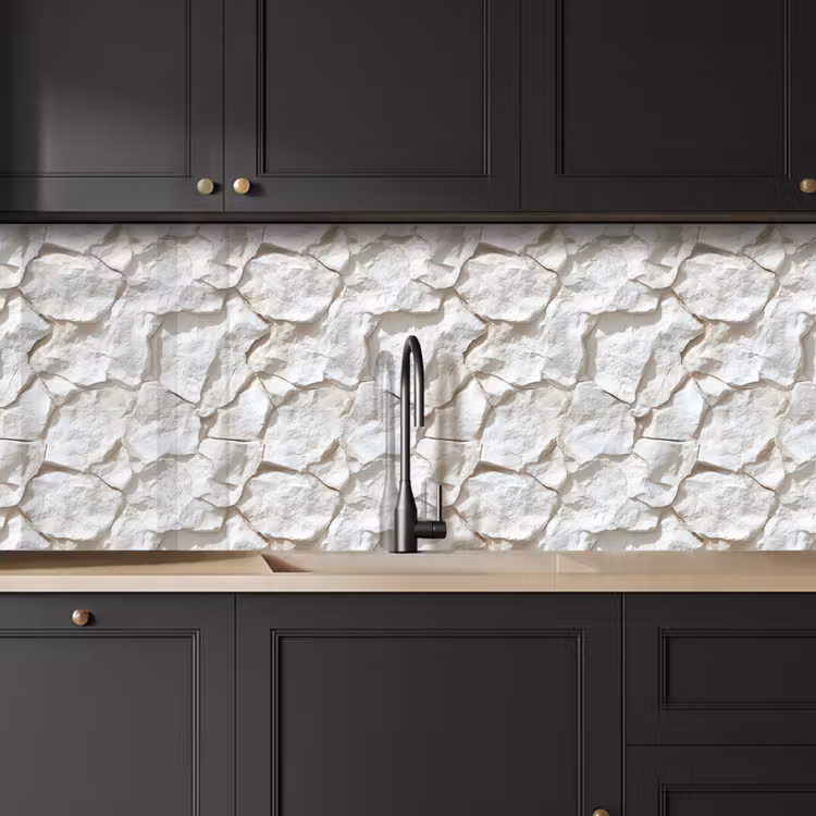 Structuur - Rots - Wit keuken achterwand 2 middel 871 -sfeer1