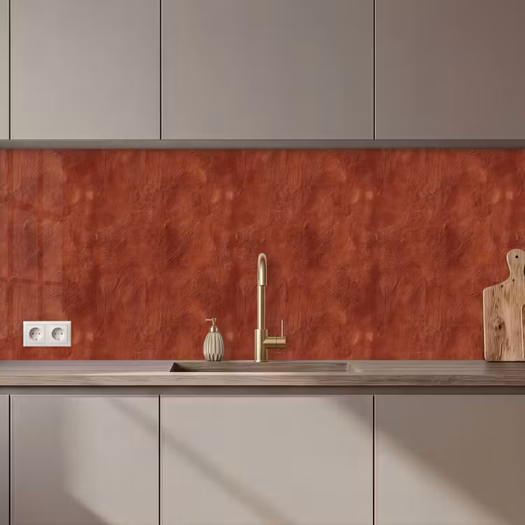 Stucwerk - Textuur - Terracotta keuken achterwand 2 middel 871 zz_3dshopping