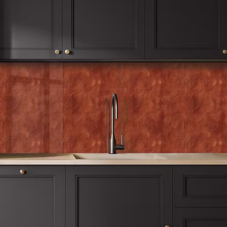 Stucwerk - Textuur - Terracotta keuken achterwand 2 middel 871 -sfeer1