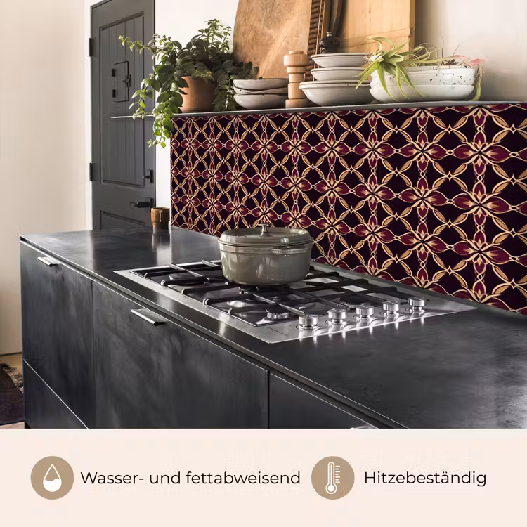 Symmetrisch - Tegel - Burgundy keuken achterwand 2 middel 871 -usp_DE