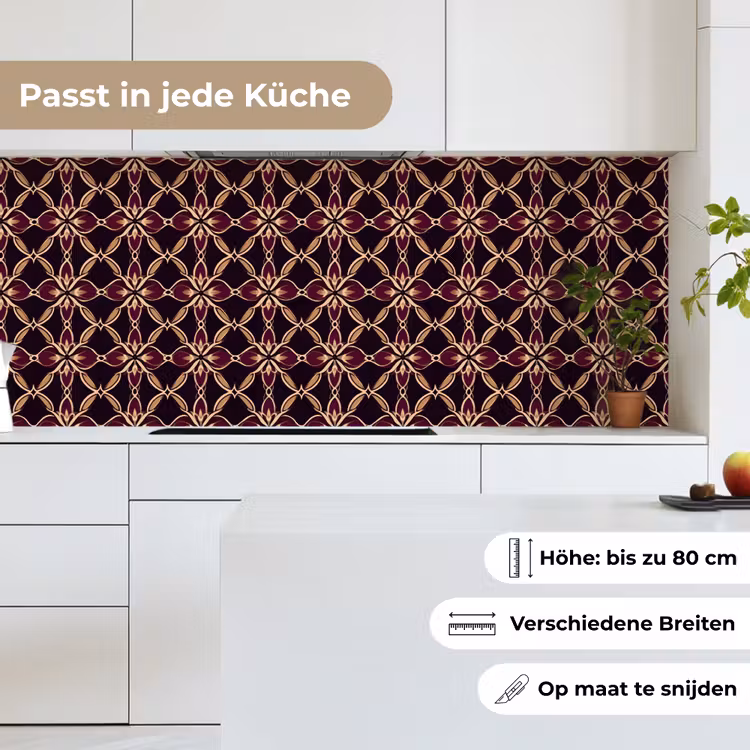 Symmetrisch - Tegel - Burgundy keuken achterwand 2 middel 871 -sfeer4_DE