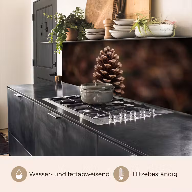 Dennenappel - Bos - Herfst - Bruin - Sfeervol keuken achterwand 2 middel -usp_DE