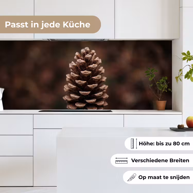 Dennenappel - Bos - Herfst - Bruin - Sfeervol keuken achterwand 2 middel -sfeer4_DE