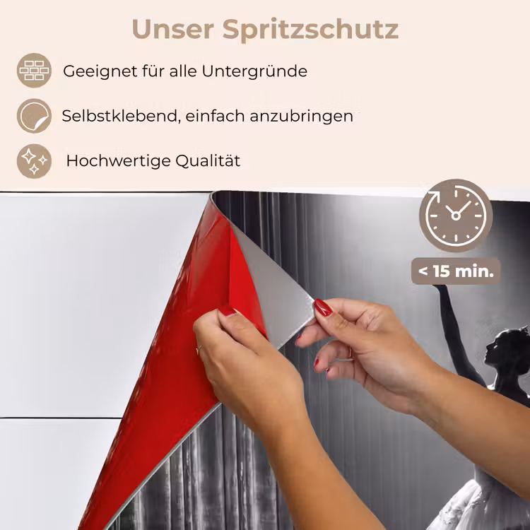 Danser - Podium - Zwart-wit - Kunst - Klassiek keuken achterwand spatscherm klein -spatscherm_DE