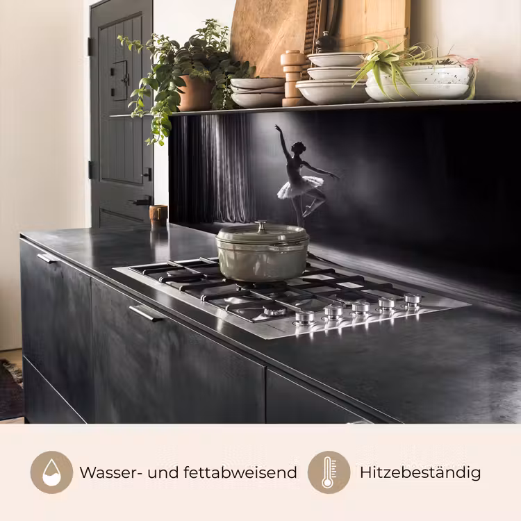 Danser - Podium - Zwart-wit - Kunst - Klassiek keuken achterwand 2 middel -usp_DE