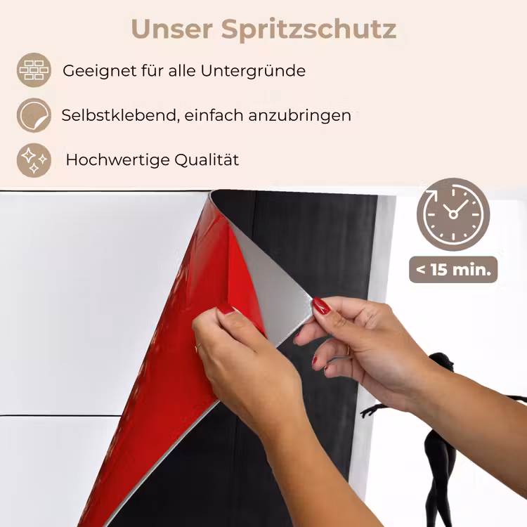 Danser - Silhouette - Kunst - Modern - Zwart-wit keuken achterwand spatscherm klein -spatscherm_DE