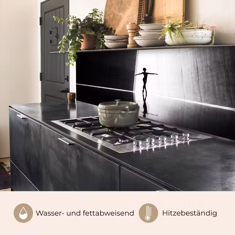 Danser - Silhouette - Kunst - Modern - Zwart-wit keuken achterwand 2 middel -usp_DE