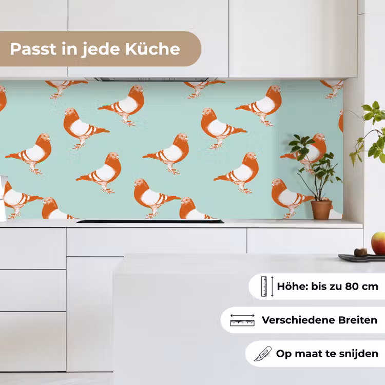 Duif - Vogel - Patroon keuken achterwand 2 middel 871 -sfeer4_DE