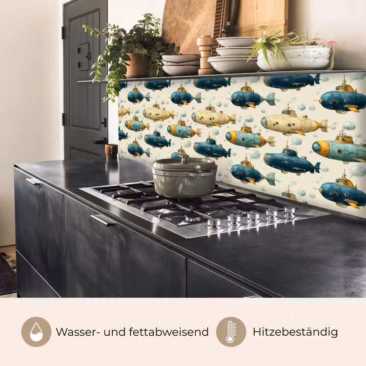 Duikboot - Fantasie - Kleurrijk keuken achterwand 2 middel 871 -usp_DE