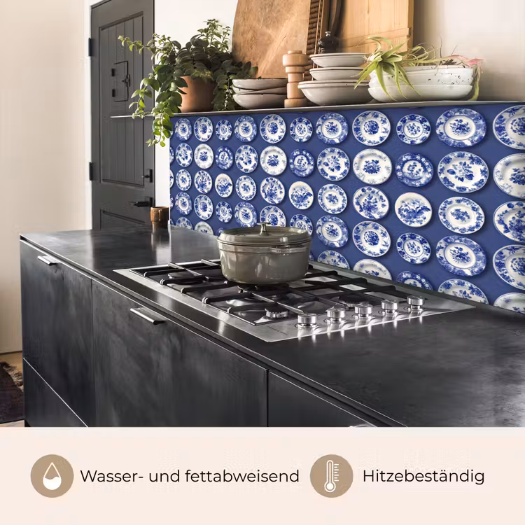 Borden - Floraal - Blauw keuken achterwand 2 middel 871 -usp_DE
