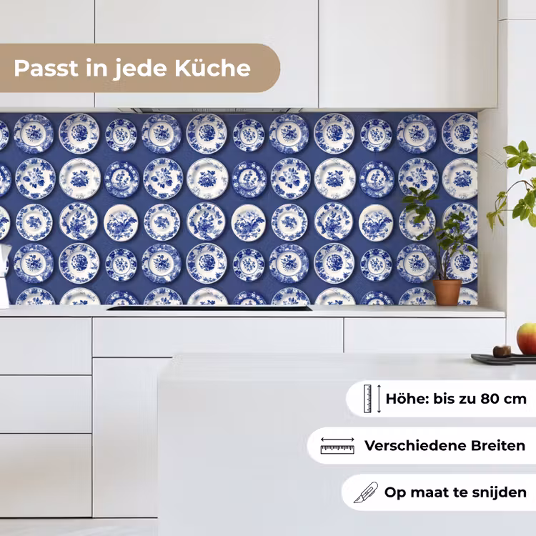 Borden - Floraal - Blauw keuken achterwand 2 middel 871 -sfeer4_DE