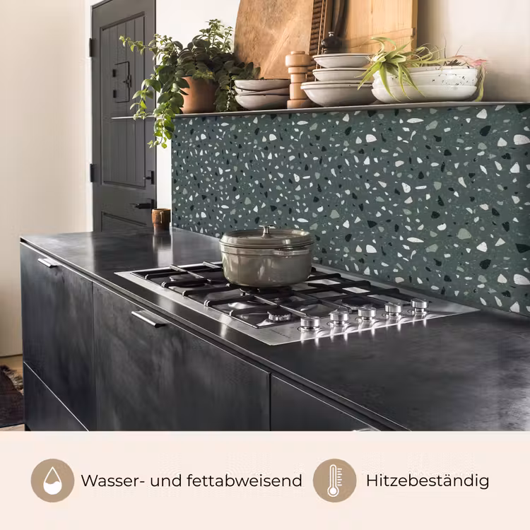 Terrazzo - Patroon - Kleurrijk - Groen keuken achterwand 2 middel 871 -usp_DE