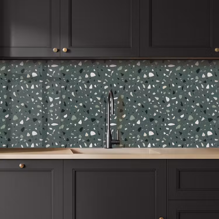 Terrazzo - Patroon - Kleurrijk - Groen keuken achterwand 2 middel 871 -sfeer1