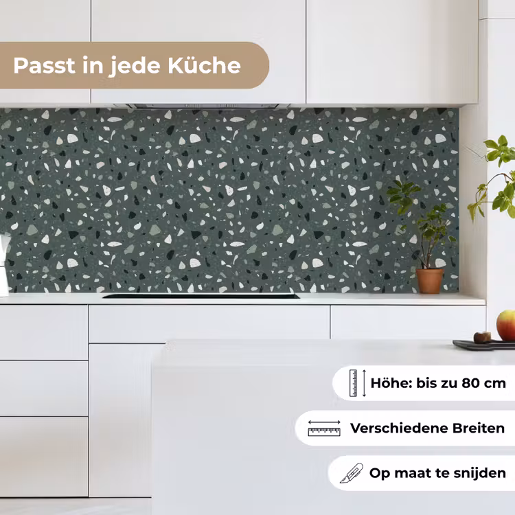 Terrazzo - Patroon - Kleurrijk - Groen keuken achterwand 2 middel 871 -sfeer4_DE